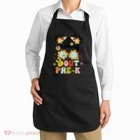 Peace Out Prek Graduation Messy Bun Apron thumb 2