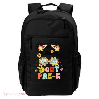 Peace Out Prek Graduation Messy Bun Backpack