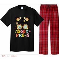 Peace Out Prek Graduation Messy Bun Pajama Set thumb 0