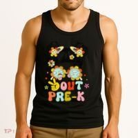 Peace Out Prek Graduation Messy Bun Tank Top thumb 3