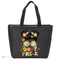 Peace Out Prek Graduation Messy Bun Tote Bag thumb 0