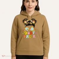 Peace Out Prek Graduation Messy Bun Hoodie thumb 5