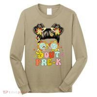 Peace Out Prek Graduation Messy Bun Long Sleeve Shirt thumb 0