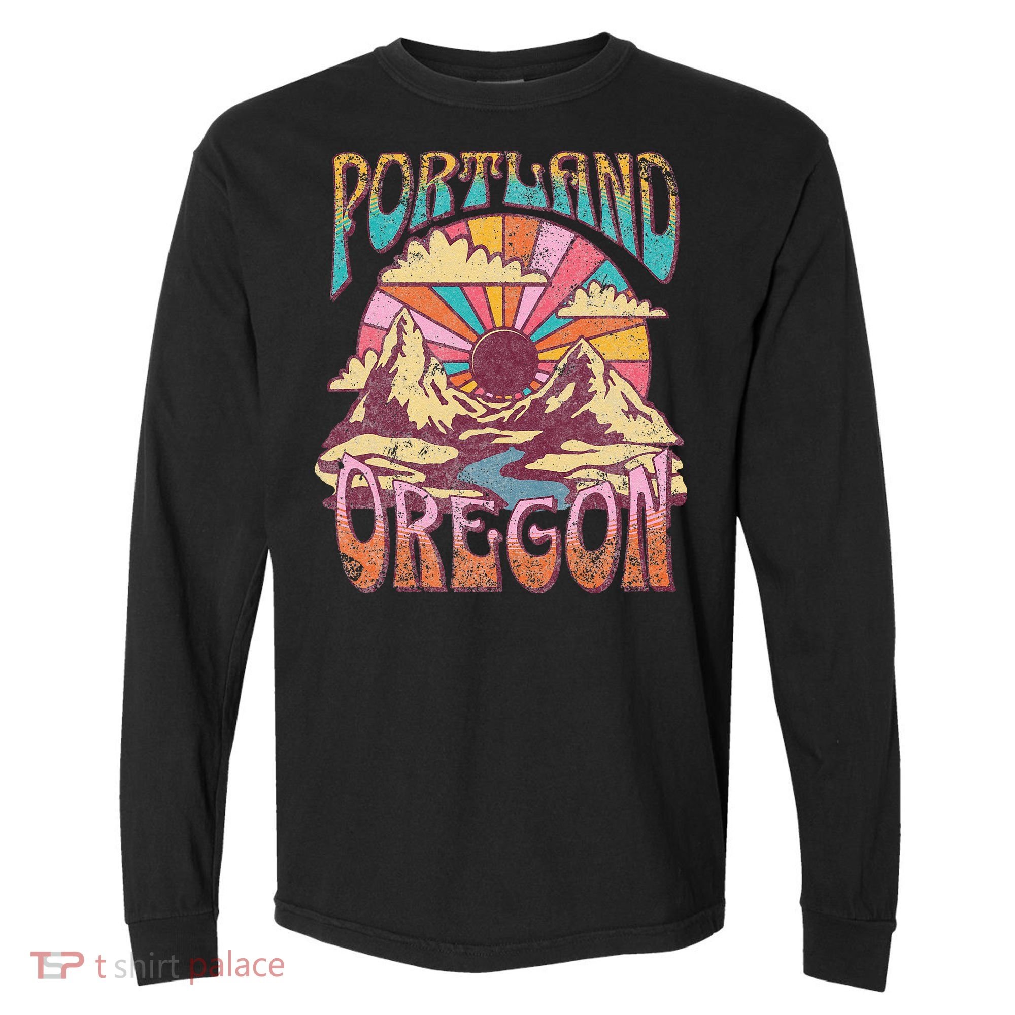 Portland Oregon Comfort Colors Heavyweight Long Sleeve T-Shirt