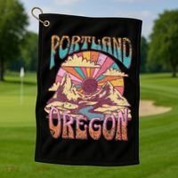 Portland Oregon Golf Towel thumb 1