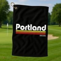 Portland Oregon Golf Towel thumb 1