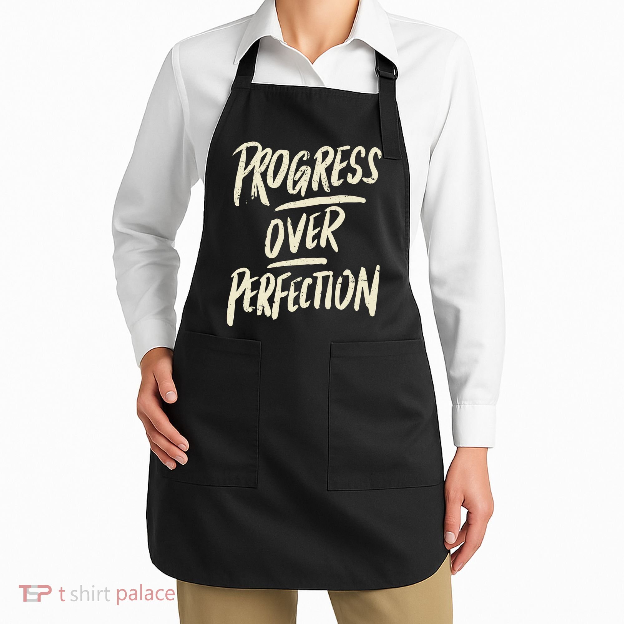 Progress Over Perfection Apron