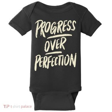 Progress Over Perfection Baby Bodysuit