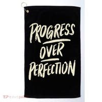 Progress Over Perfection Golf Towel thumb 0