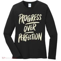 Progress Over Perfection Women's Long Sleeve Shirt thumb 0