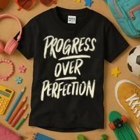 Progress Over Perfection Kids T-Shirt thumb 3