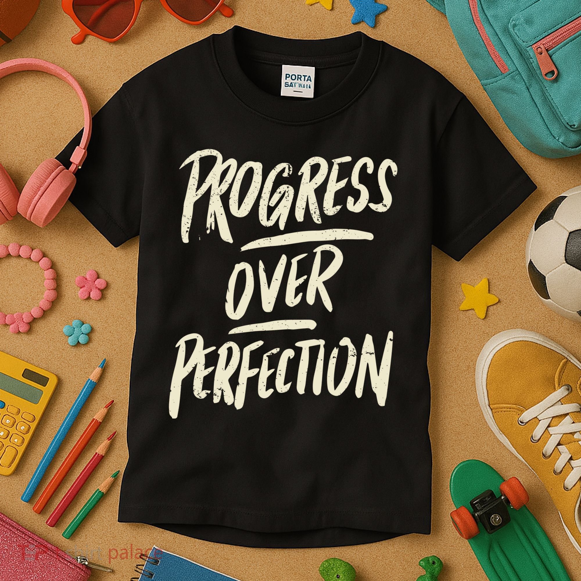 Progress Over Perfection Kids T-Shirt