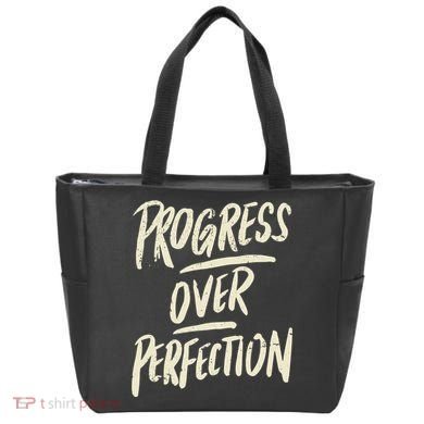 Progress Over Perfection Tote Bag