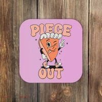 Piece Out Pumpkin Pie Retro Thanksgiving Fall Vibes Groovy Coaster thumb 0