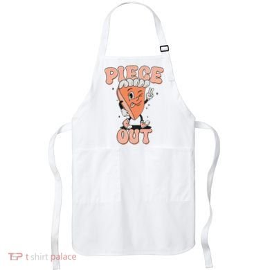 Piece Out Pumpkin Pie Retro Thanksgiving Fall Vibes Groovy Apron
