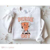 Piece Out Pumpkin Pie Retro Thanksgiving Fall Vibes Groovy Sweatshirt thumb 2