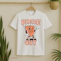 Piece Out Pumpkin Pie Retro Thanksgiving Fall Vibes Groovy T-Shirt thumb 2