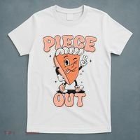 Piece Out Pumpkin Pie Retro Thanksgiving Fall Vibes Groovy T-Shirt thumb 5