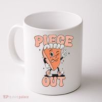 Piece Out Pumpkin Pie Retro Thanksgiving Fall Vibes Groovy Coffee Mug thumb 0
