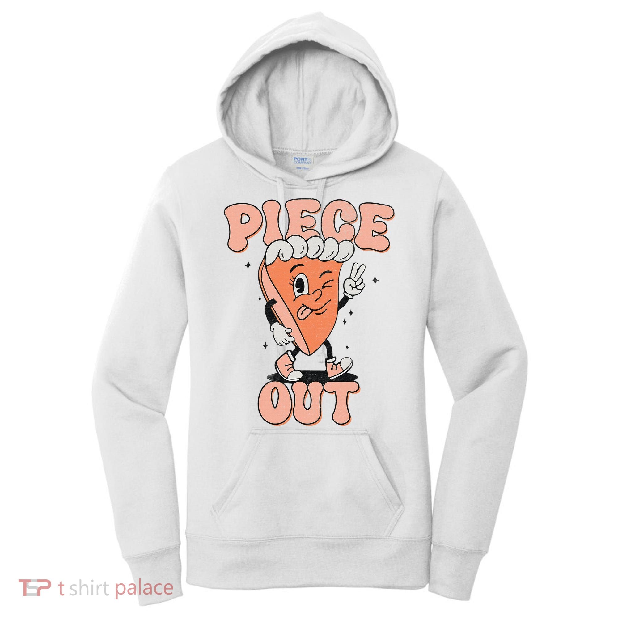 Piece Out Pumpkin Pie Retro Thanksgiving Fall Vibes Groovy Women's Hoodie
