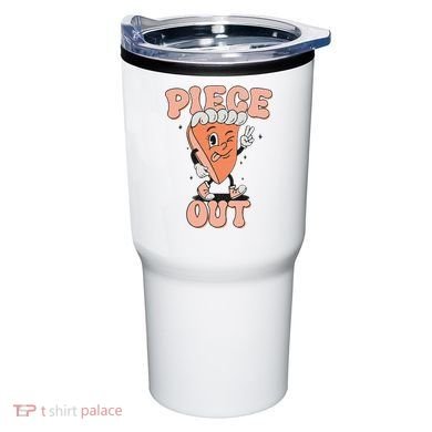 Piece Out Pumpkin Pie Retro Thanksgiving Fall Vibes Groovy Tumbler