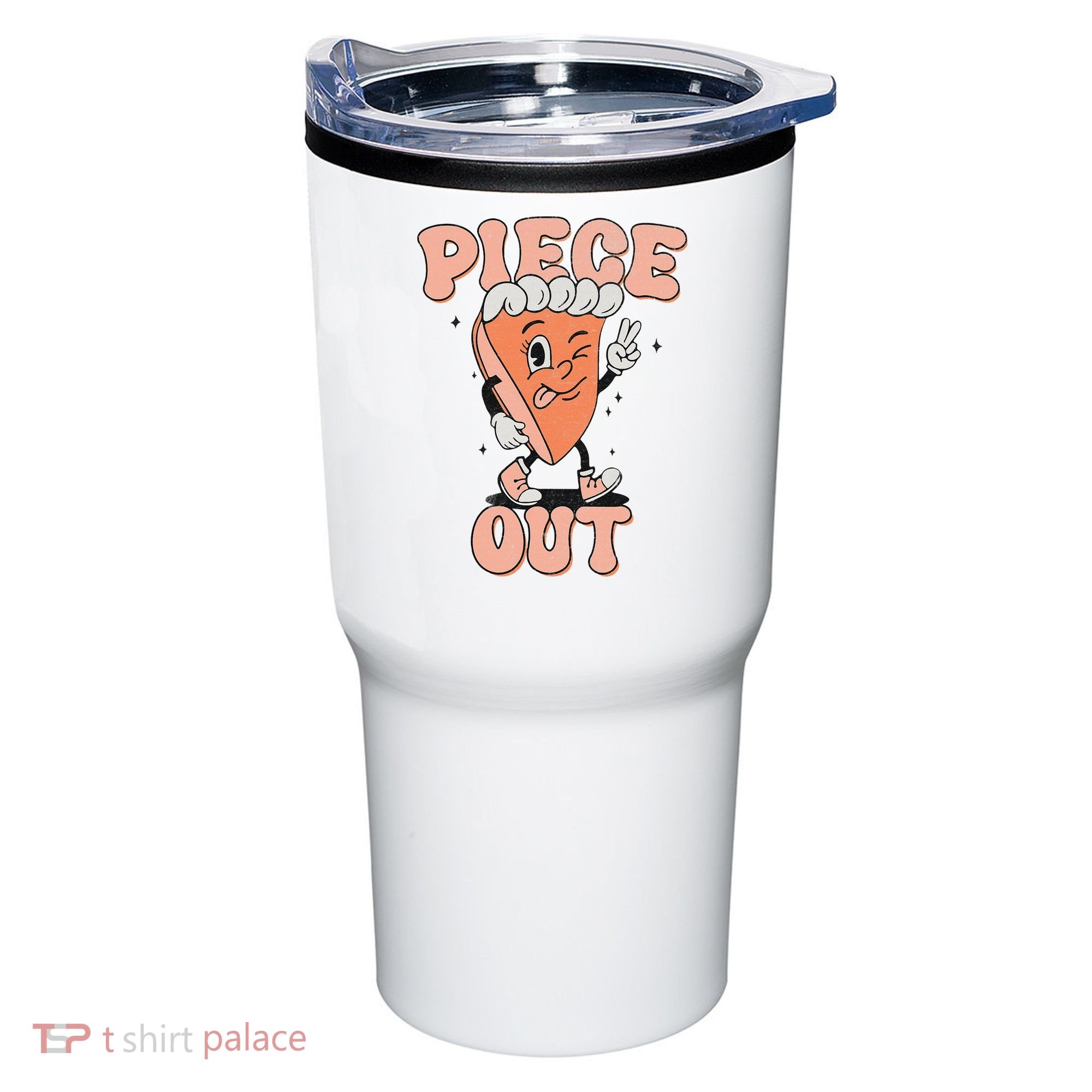 Piece Out Pumpkin Pie Retro Thanksgiving Fall Vibes Groovy Tumbler