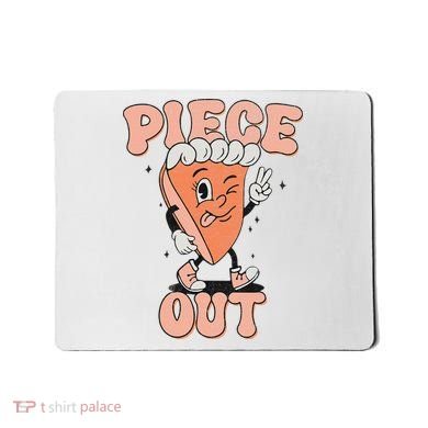 Piece Out Pumpkin Pie Retro Thanksgiving Fall Vibes Groovy Mousepad