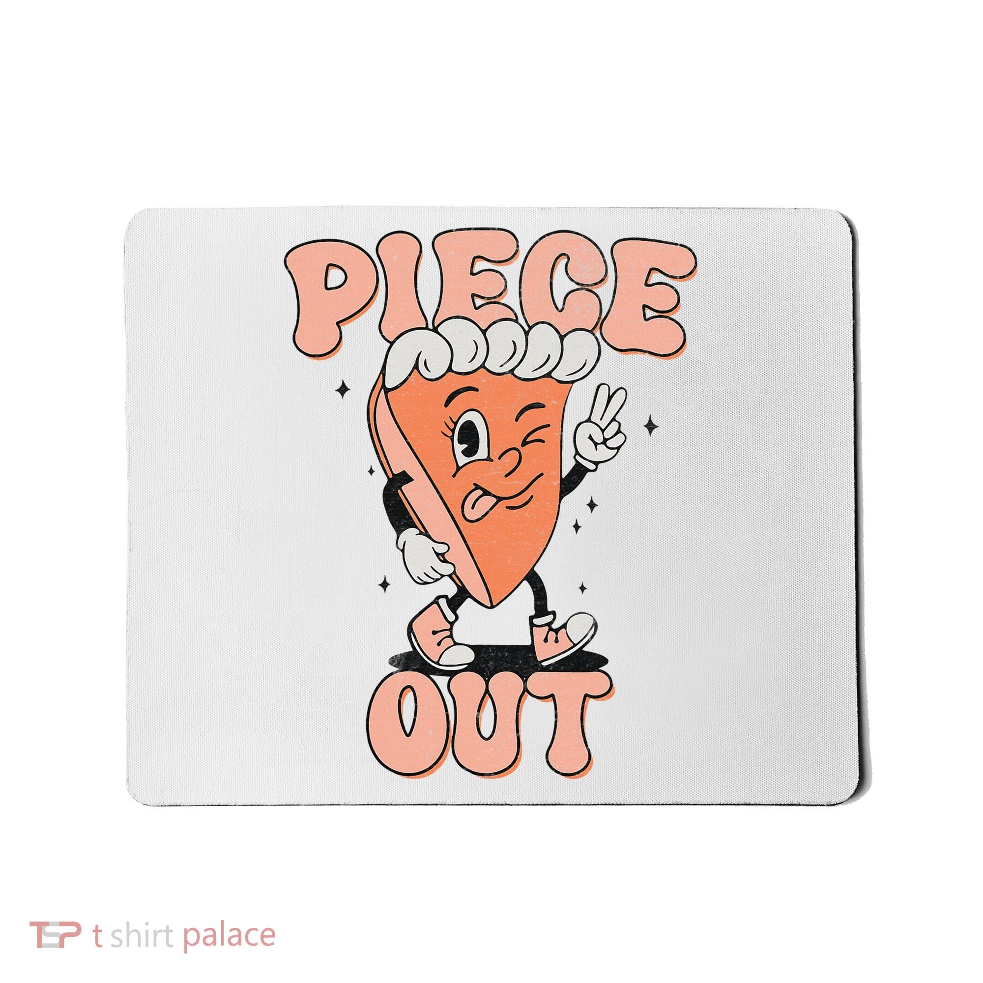 Piece Out Pumpkin Pie Retro Thanksgiving Fall Vibes Groovy Mousepad