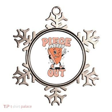 Piece Out Pumpkin Pie Retro Thanksgiving Fall Vibes Groovy Ornament
