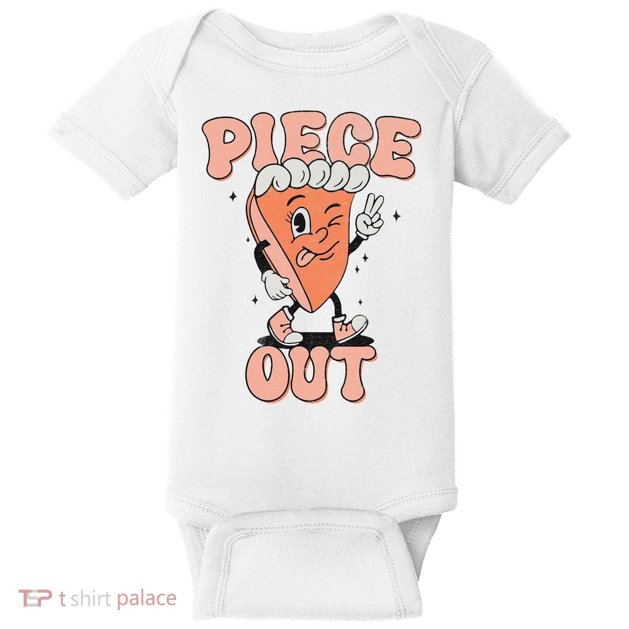 Piece Out Pumpkin Pie Retro Thanksgiving Fall Vibes Groovy Baby Bodysuit