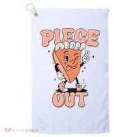 Piece Out Pumpkin Pie Retro Thanksgiving Fall Vibes Groovy Golf Towel thumb 0