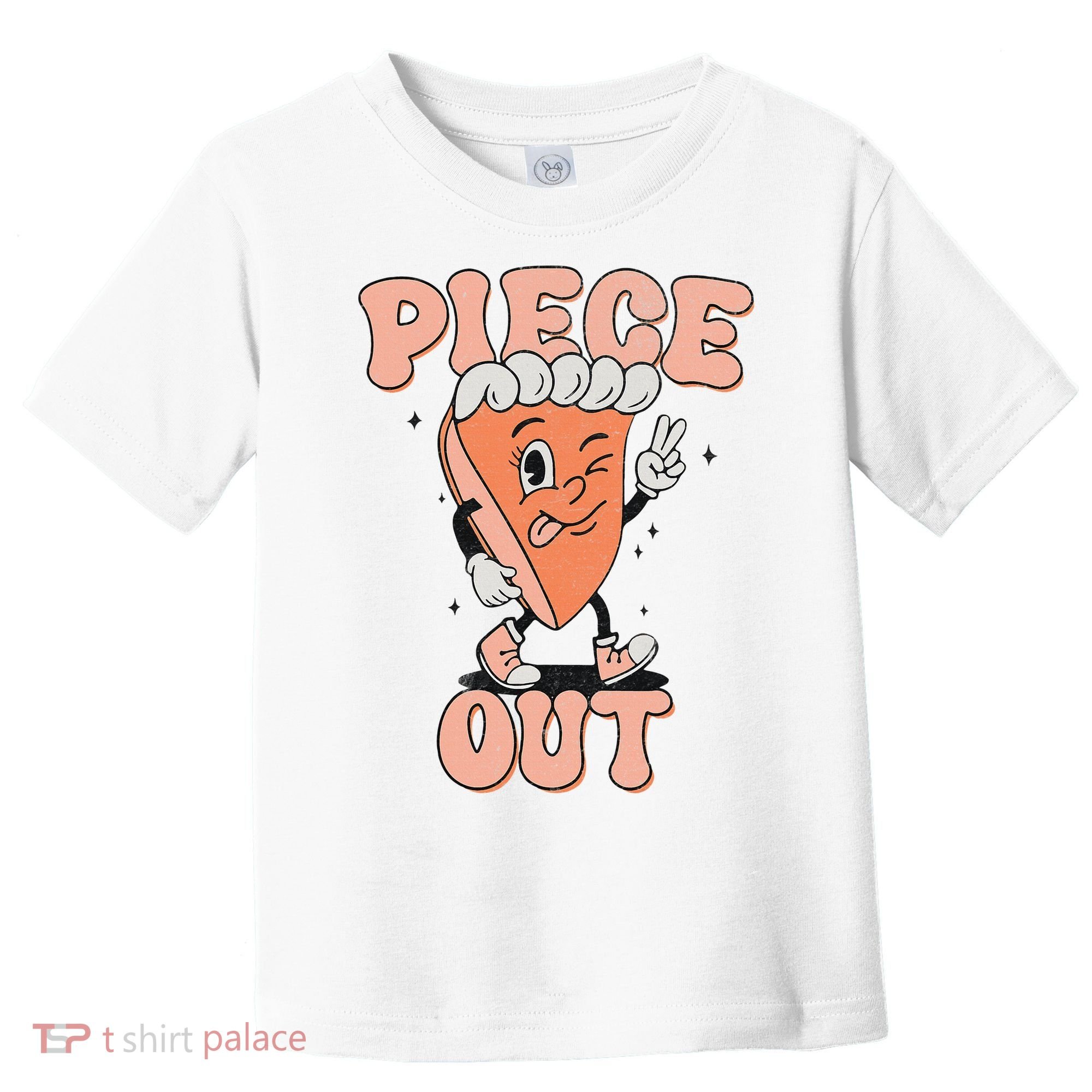 Piece Out Pumpkin Pie Retro Thanksgiving Fall Vibes Groovy Toddler T-Shirt