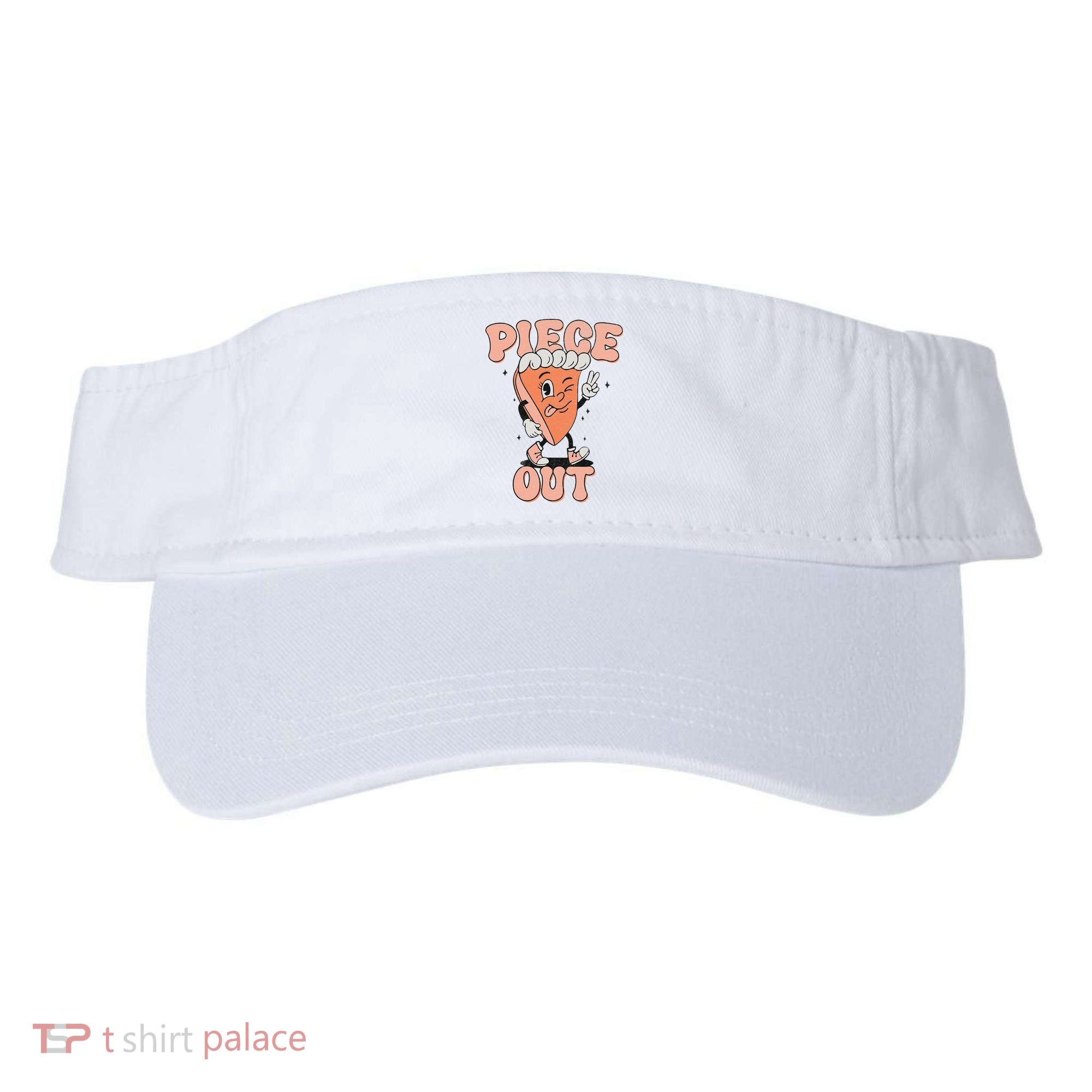 Piece Out Pumpkin Pie Retro Thanksgiving Fall Vibes Groovy Visor