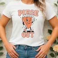 Piece Out Pumpkin Pie Retro Thanksgiving Fall Vibes Groovy Women's T-Shirt thumb 2