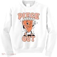 Piece Out Pumpkin Pie Retro Thanksgiving Fall Vibes Groovy Kids Sweatshirt thumb 0