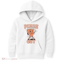 Piece Out Pumpkin Pie Retro Thanksgiving Fall Vibes Groovy Kids Hoodie thumb 0
