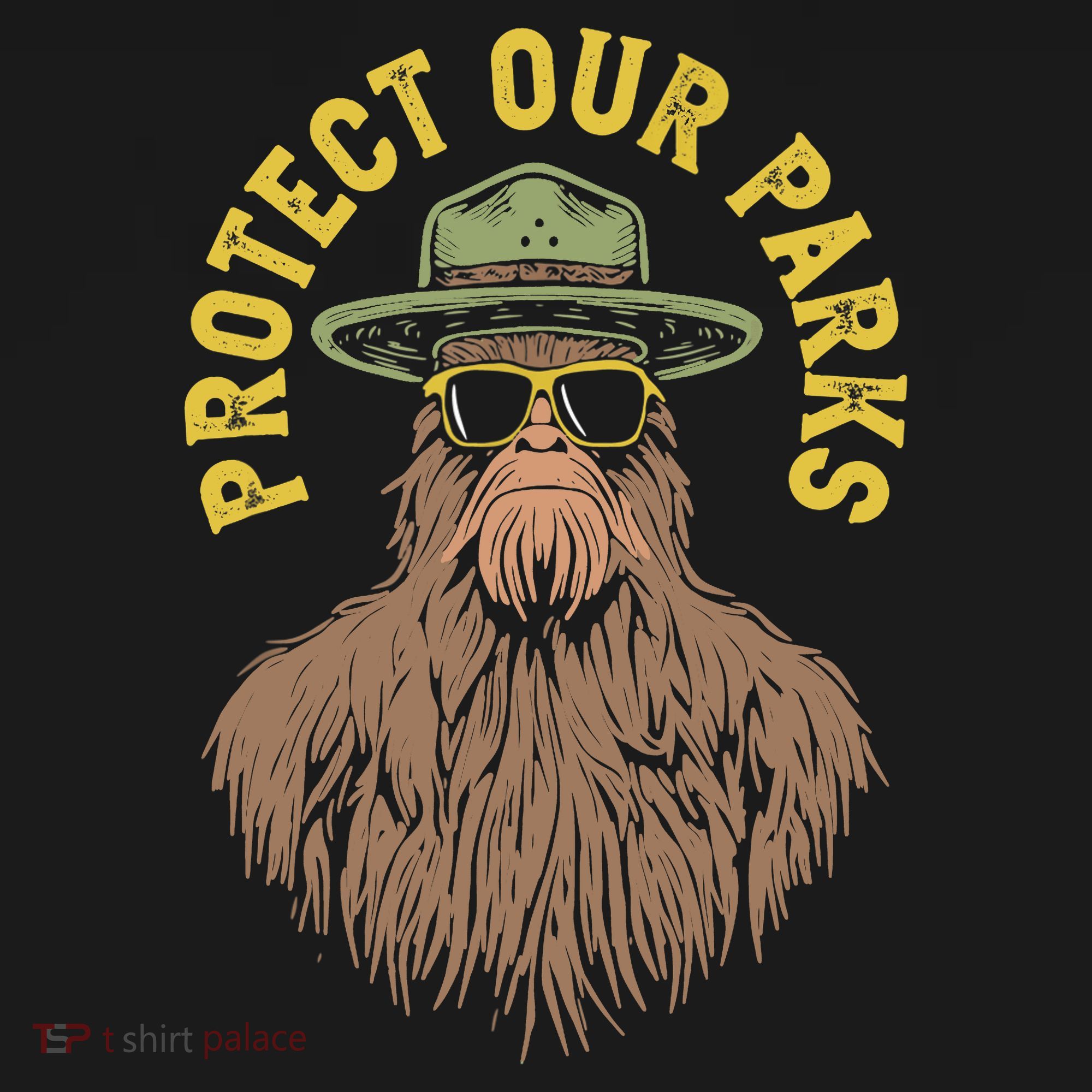 Protect Our Parks! Sasquatch Park Ranger Funny Bigfoot Long Sleeve Shirt