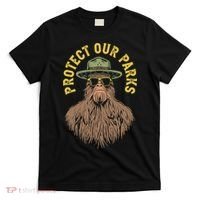Protect Our Parks! Sasquatch Park Ranger Funny Bigfoot T-Shirt thumb 0