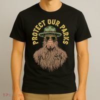 Protect Our Parks! Sasquatch Park Ranger Funny Bigfoot T-Shirt thumb 3