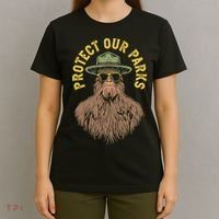 Protect Our Parks! Sasquatch Park Ranger Funny Bigfoot T-Shirt thumb 4
