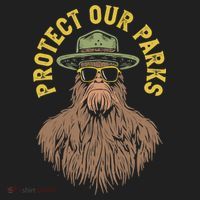 Protect Our Parks! Sasquatch Park Ranger Funny Bigfoot Beanie thumb 2