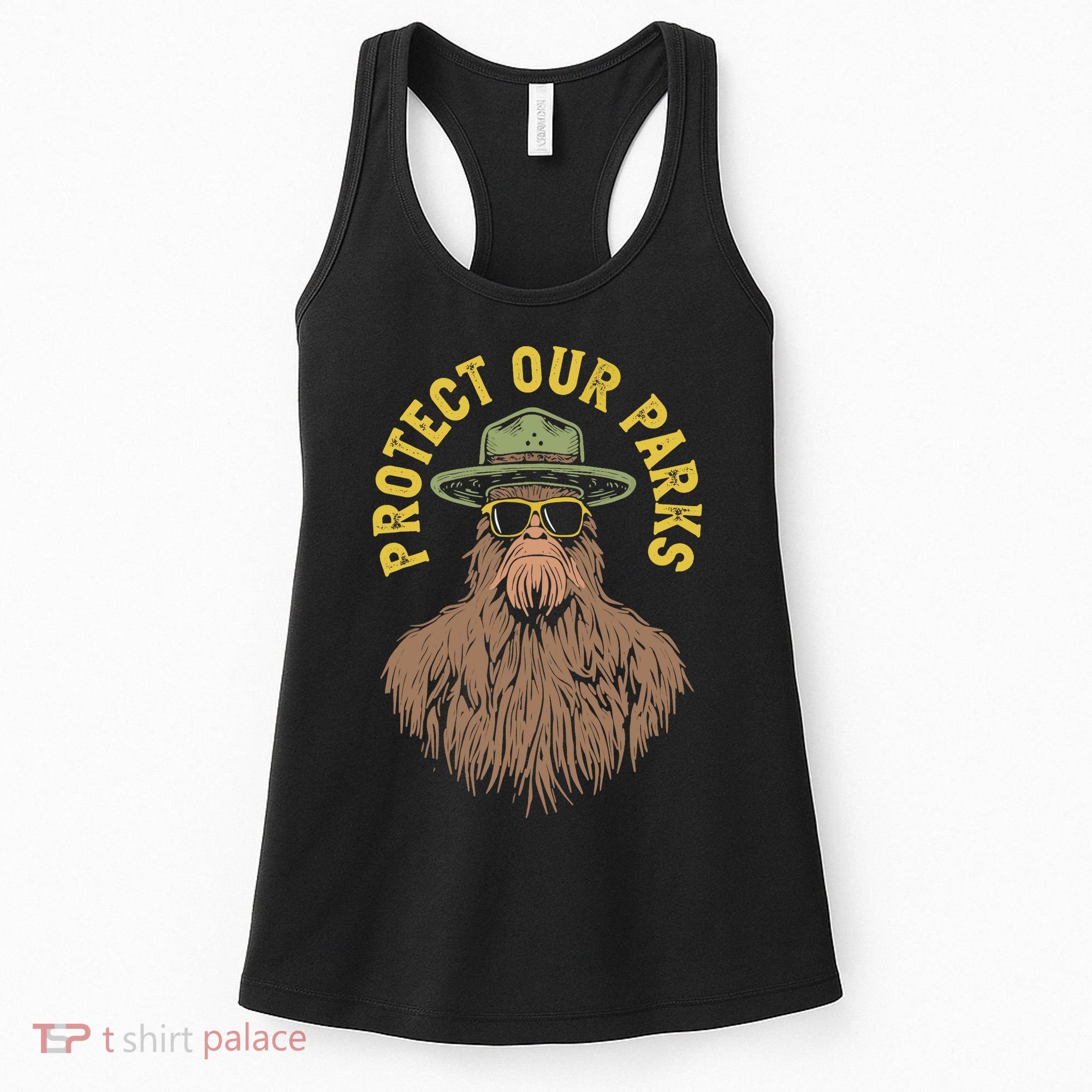 Protect Our Parks! Sasquatch Park Ranger Funny Bigfoot Women's Tank Top