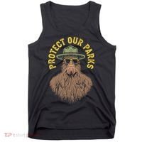 Protect Our Parks! Sasquatch Park Ranger Funny Bigfoot Tank Top thumb 0