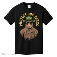 Protect Our Parks! Sasquatch Park Ranger Funny Bigfoot Kids T-Shirt thumb 0