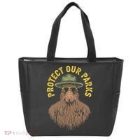 Protect Our Parks! Sasquatch Park Ranger Funny Bigfoot Tote Bag thumb 0