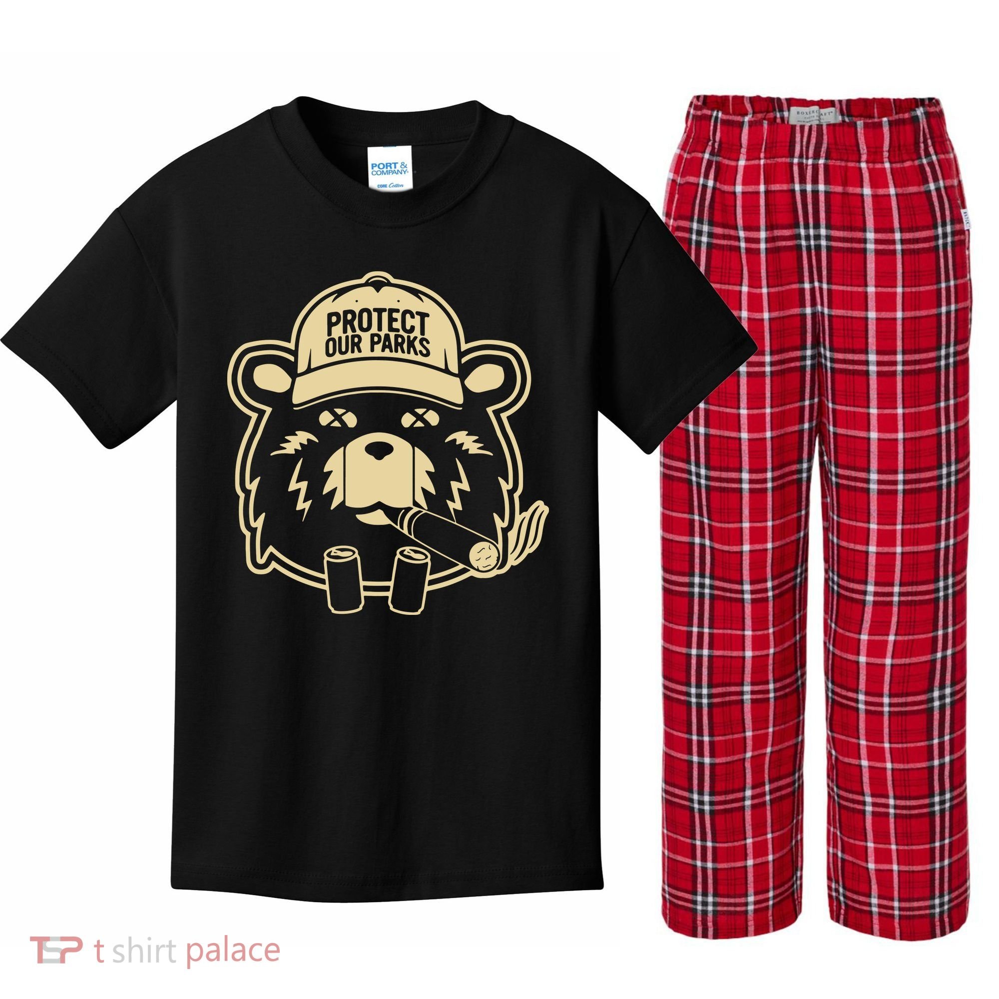 Protect Our Parks Jre Kids Plaid Pajama Set