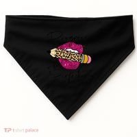 Progress Over Perfection Leopard Pencil Motivational Teacher USA-Made Doggie Bandana thumb 0