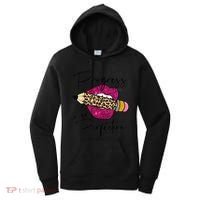 Progress Over Perfection Leopard Pencil Motivational Teacher Women's Hoodie thumb 0