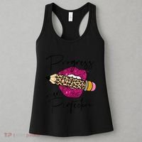 Progress Over Perfection Leopard Pencil Motivational Teacher Women's Tank Top thumb 3