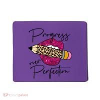 Progress Over Perfection Leopard Pencil Motivational Teacher Mousepad thumb 0